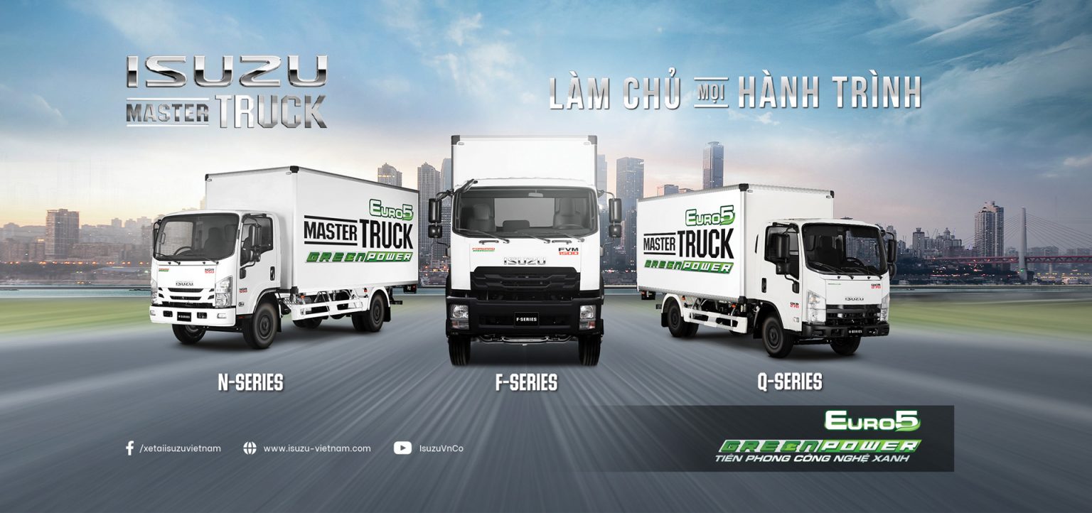 BẢNG GIÁ XE TẢI ISUZU Q-SERIES, N-SERIES VÀ F-SERIES EURO 5 MỚI NHẤT 2025